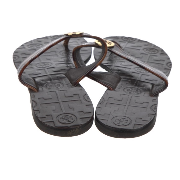 EUC Tory Burch Leather flip flops - Picture 4 of 5